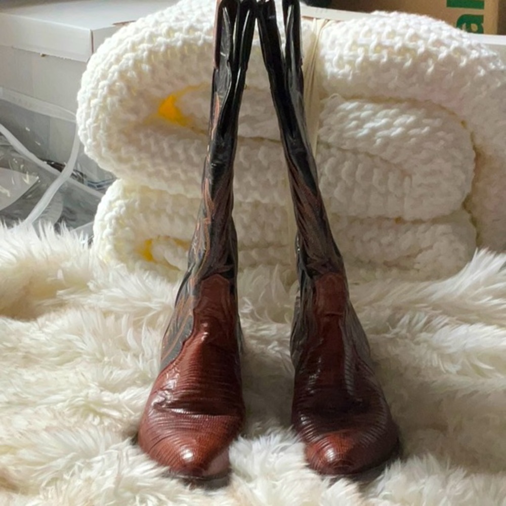 Tony Lama Cowboy Boots, snake skin